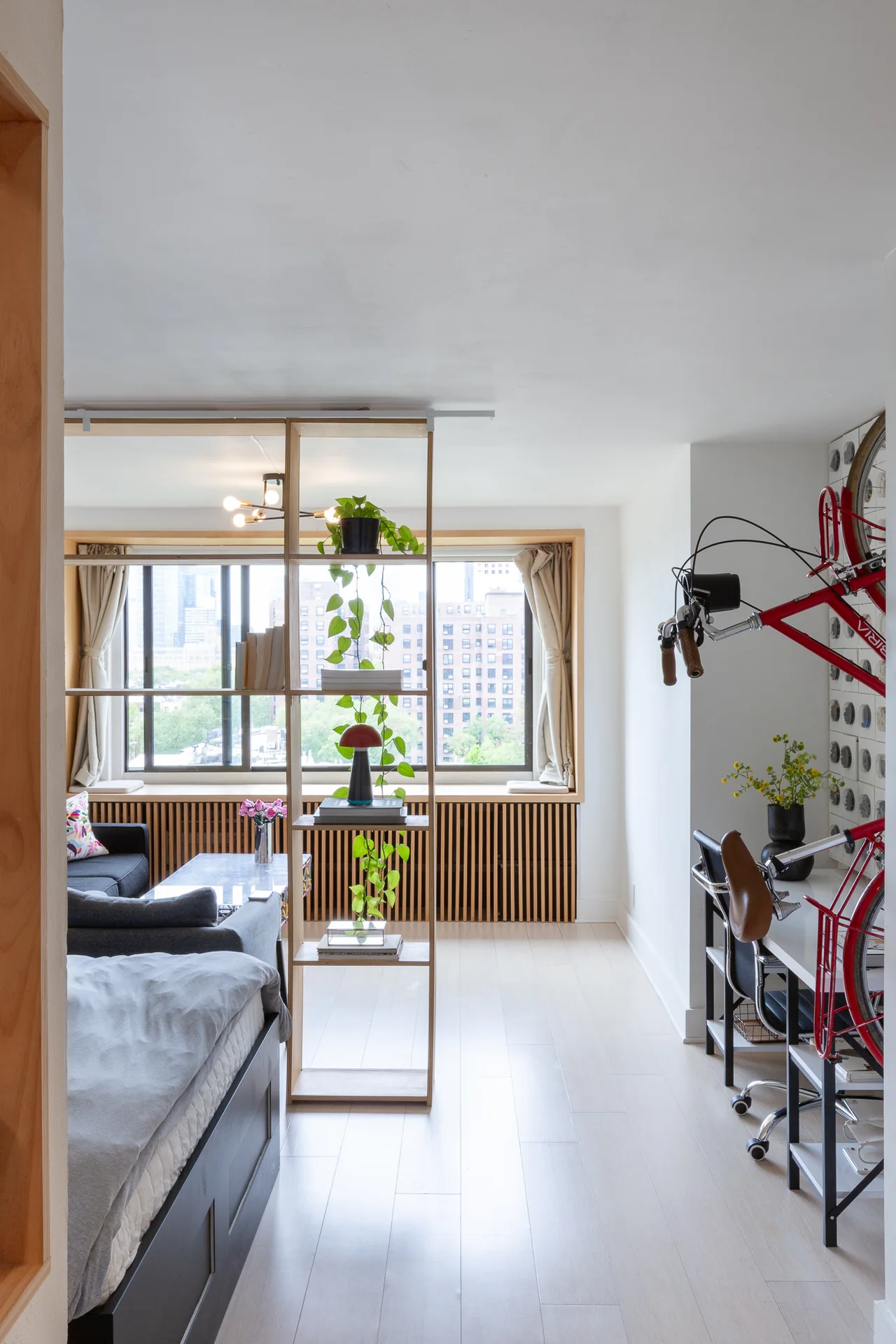 A view through the apartment toward the living room